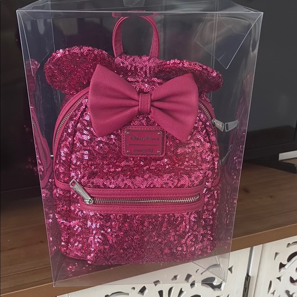 Disney parks Pink Sequin Kids Backpack